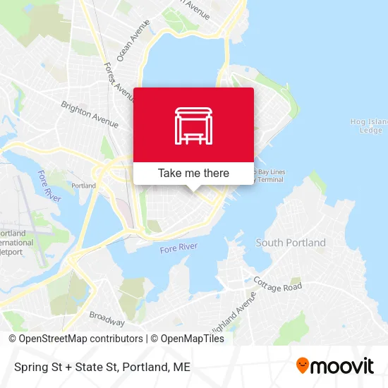 Mapa de Spring St + State St
