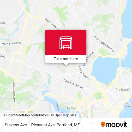 Mapa de Stevens Ave + Pleasant Ave