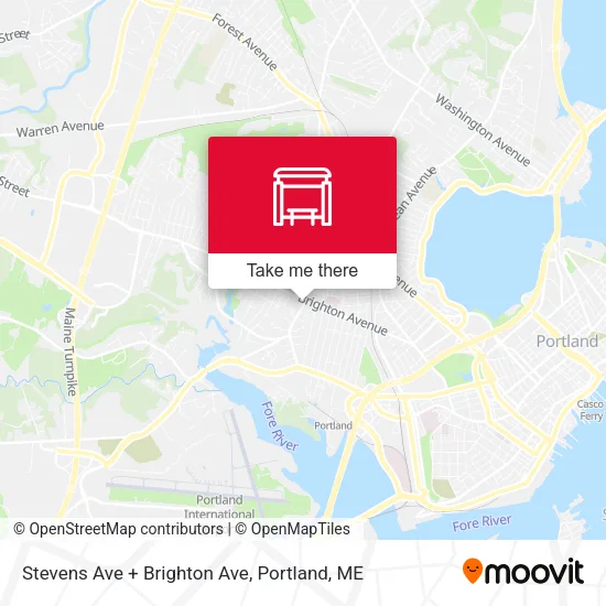 Mapa de Stevens Ave + Brighton Ave