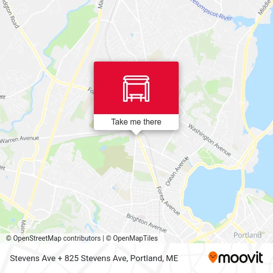 Mapa de Stevens Ave + 825 Stevens Ave