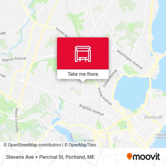 Stevens Ave + Percival St map