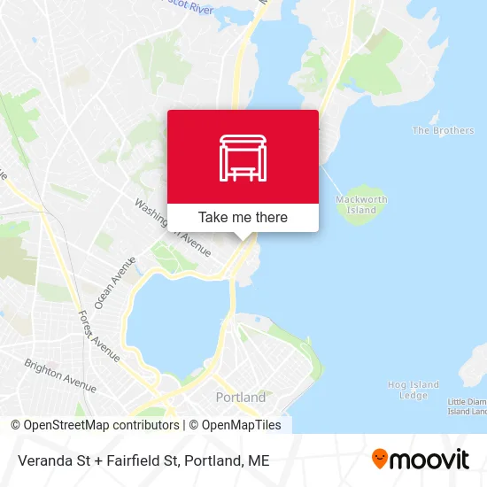 Veranda St + Fairfield St map