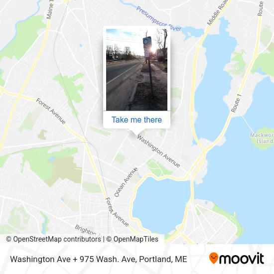 Mapa de Washington Ave + 975 Wash. Ave