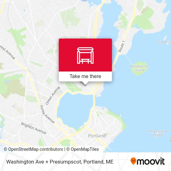 Mapa de Washington Ave + Presumpscot