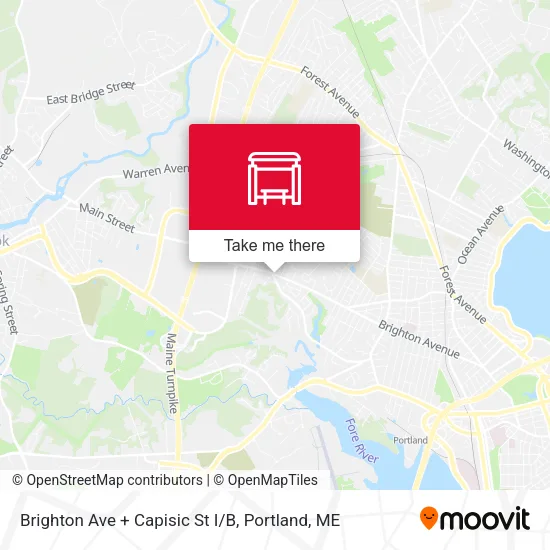 Mapa de Brighton Ave + Capisic St I/B