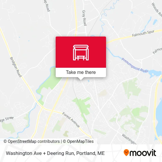Washington Ave + Deering Run map