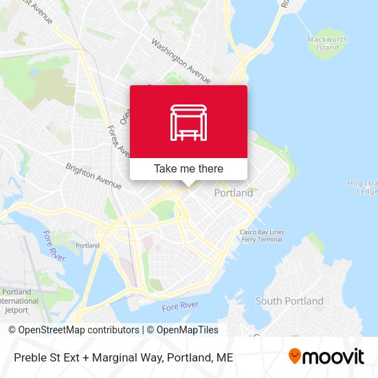 Preble St Ext + Marginal Way map