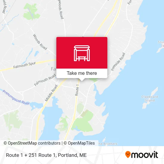 Route 1 + 251 Route 1 map