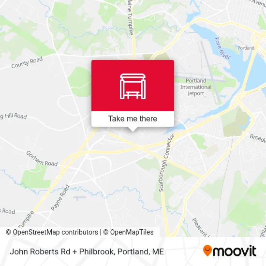 John Roberts Rd + Philbrook map