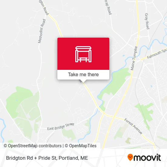 Bridgton Rd + Pride St map