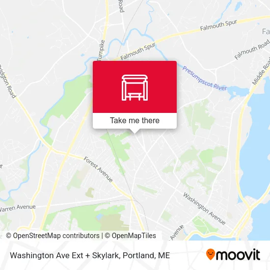 Mapa de Washington Ave Ext + Skylark