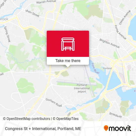 Congress St + International map