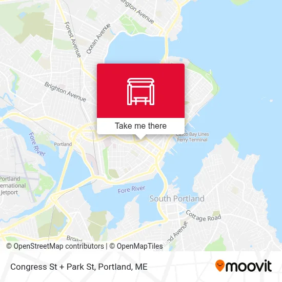 Congress St + Park St map