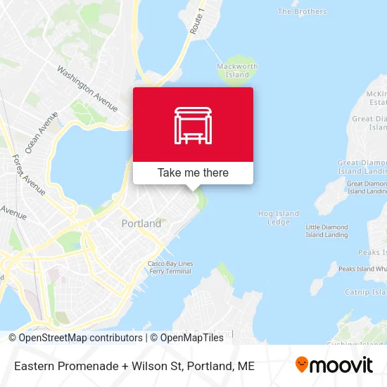 Mapa de Eastern Promenade + Wilson St