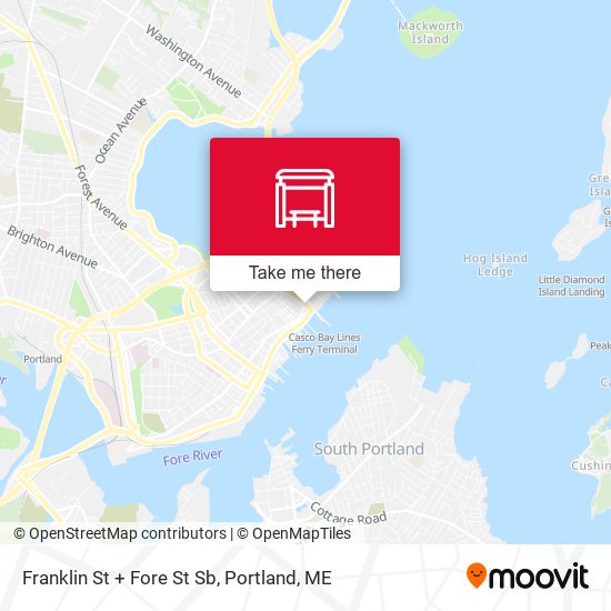 Franklin St + Fore St Sb map