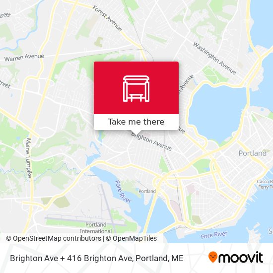 Mapa de Brighton Ave + 416 Brighton Ave