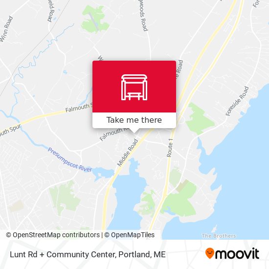 Lunt Rd + Community Center map