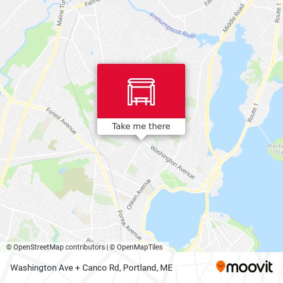 Washington Ave + Canco Rd map