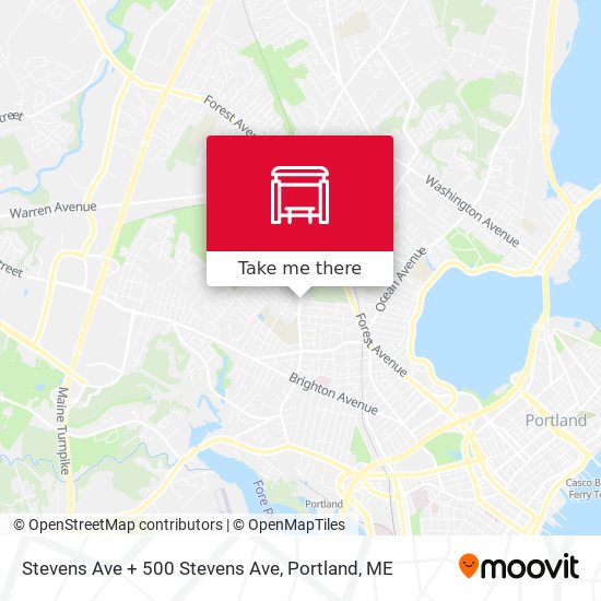 Mapa de Stevens Ave + 500 Stevens Ave