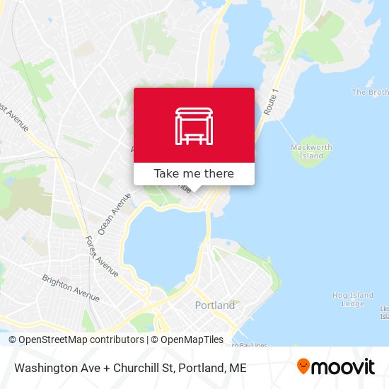 Mapa de Washington Ave + Churchill St