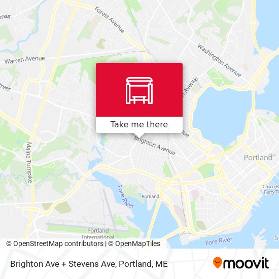 Brighton Ave + Stevens Ave map