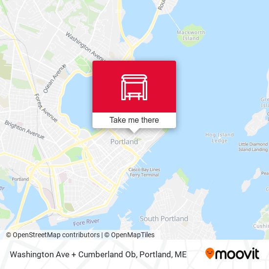 Mapa de Washington Ave + Congress St