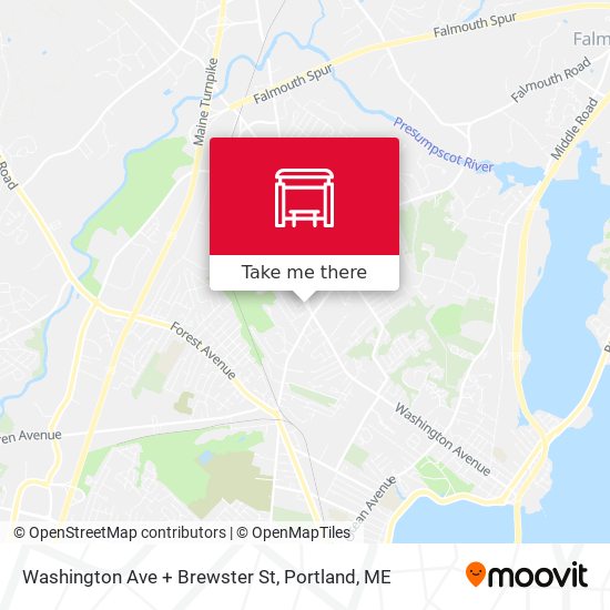 Mapa de Washington Ave + Brewster St