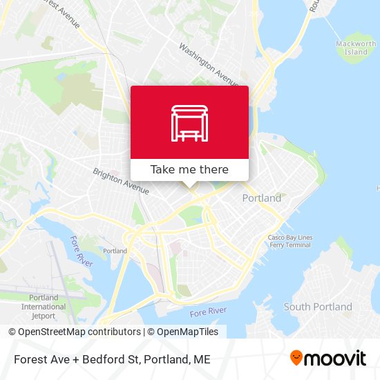 Forest Ave + Bedford St map