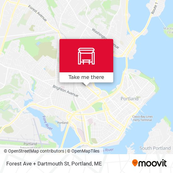 Forest Ave + Dartmouth St map