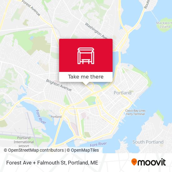 Forest Ave + Falmouth St map