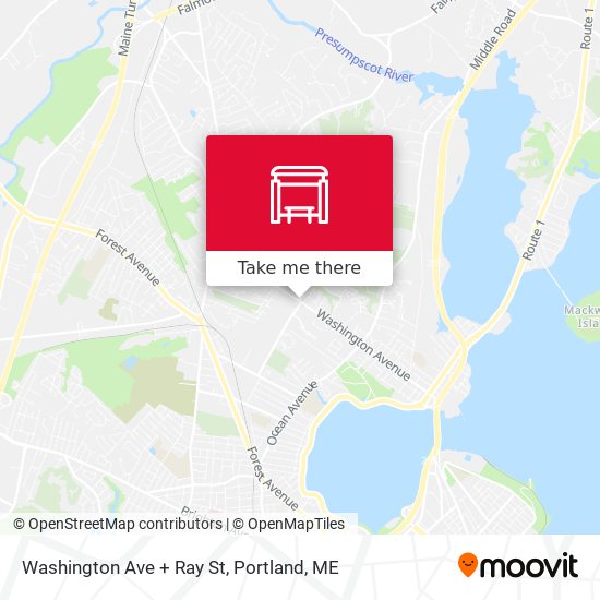 Washington Ave + Ray St map