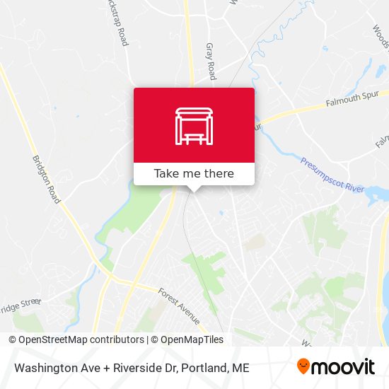 Washington Ave + Riverside Dr map