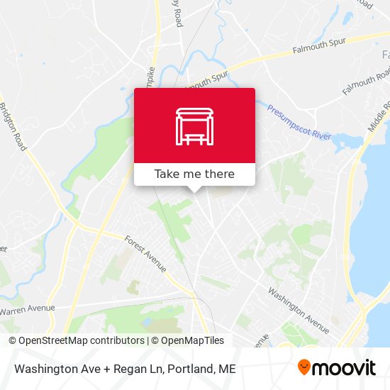 Washington Ave + Regan Ln map