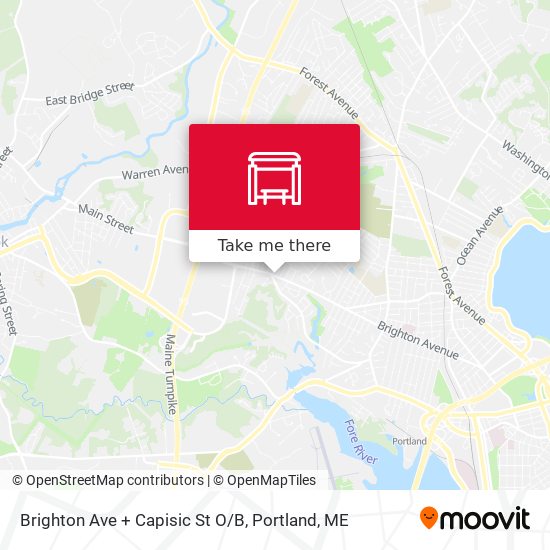 Mapa de Brighton Ave + Capisic St O/B