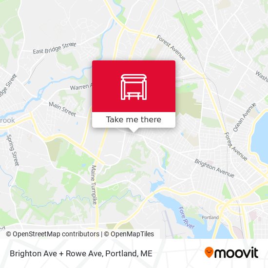 Mapa de Brighton Ave + Rowe Ave