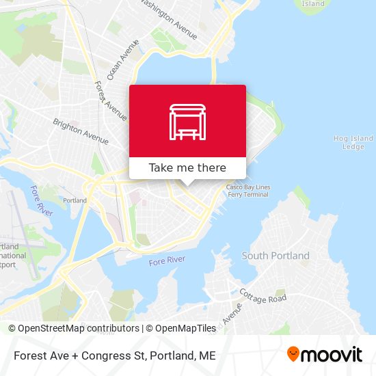 Forest Ave + Congress St map