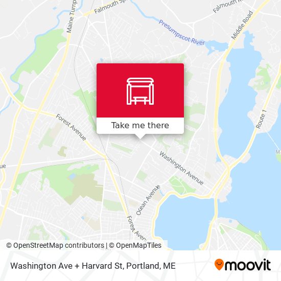 Mapa de Washington Ave + Harvard St