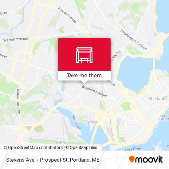 Stevens Ave + Prospect St map