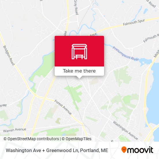 Washington Ave + Greenwood Ln map