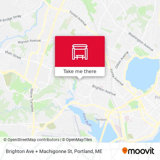 Brighton Ave + Machigonne St map