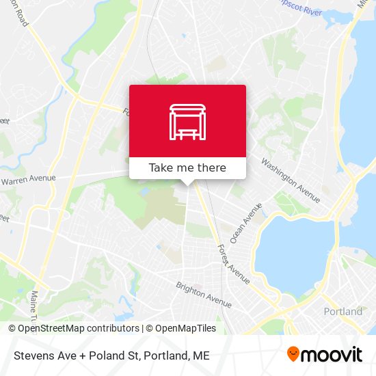 Mapa de Stevens Ave + Poland St