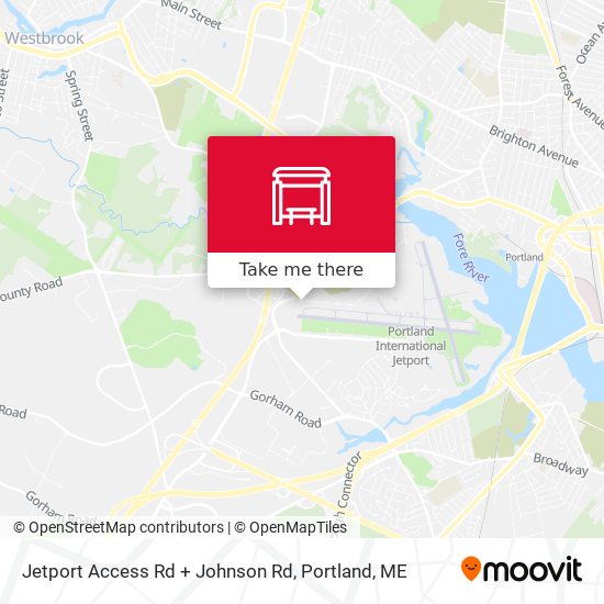 Mapa de Jetport Access Rd + Johnson Rd