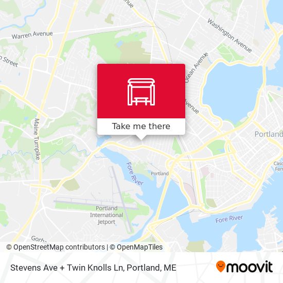 Stevens Ave + Twin Knolls Ln map