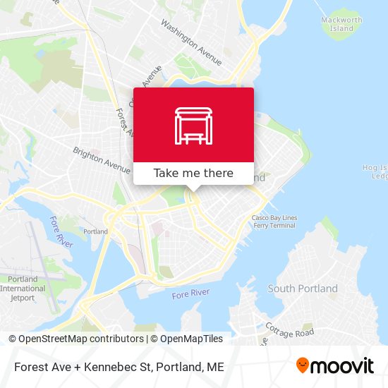 Forest Ave + Kennebec St map