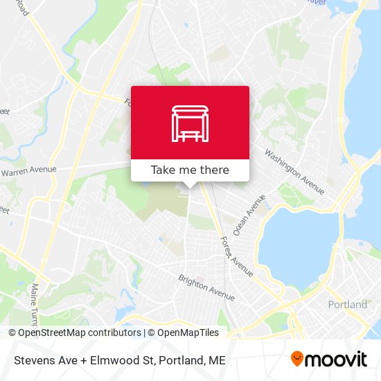 Stevens Ave + Elmwood St map