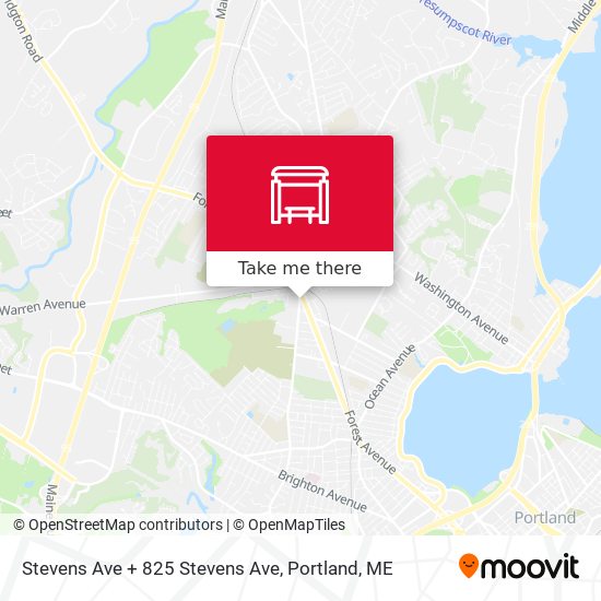 Mapa de Stevens Ave + 825 Stevens Ave