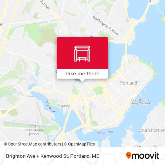 Brighton Ave + Kenwood St map