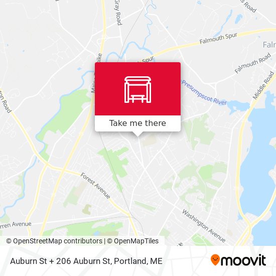 Mapa de Auburn St + 206 Auburn St
