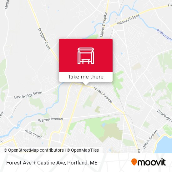 Forest Ave + Castine Ave map