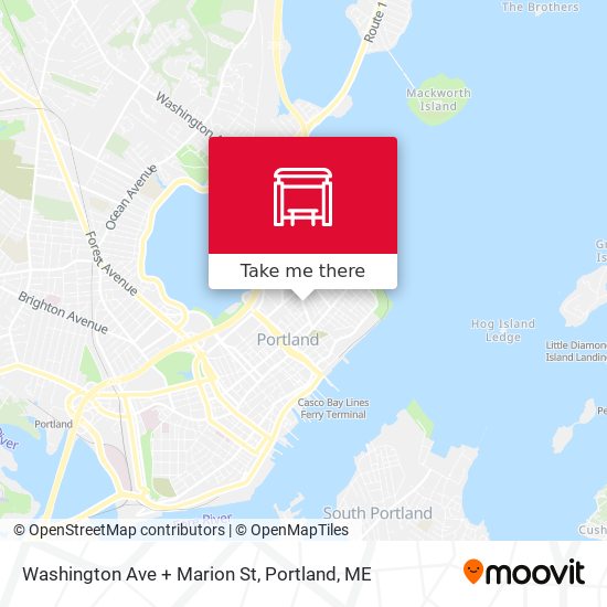 Washington Ave + Marion St map